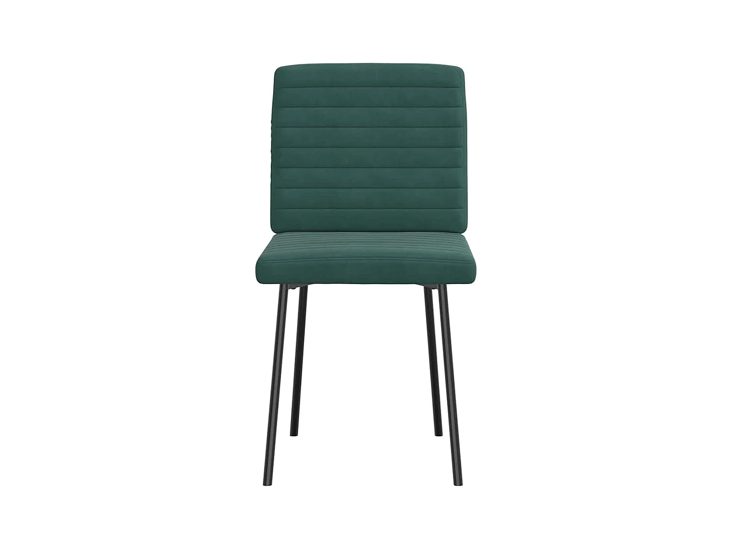 Chaises à manger lot de 2 Vert foncé Velours