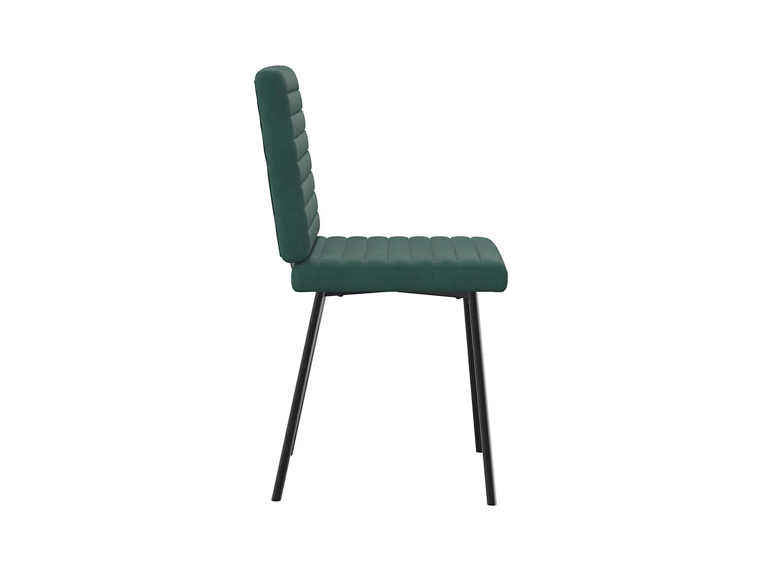 Chaises à manger lot de 2 Vert foncé Velours