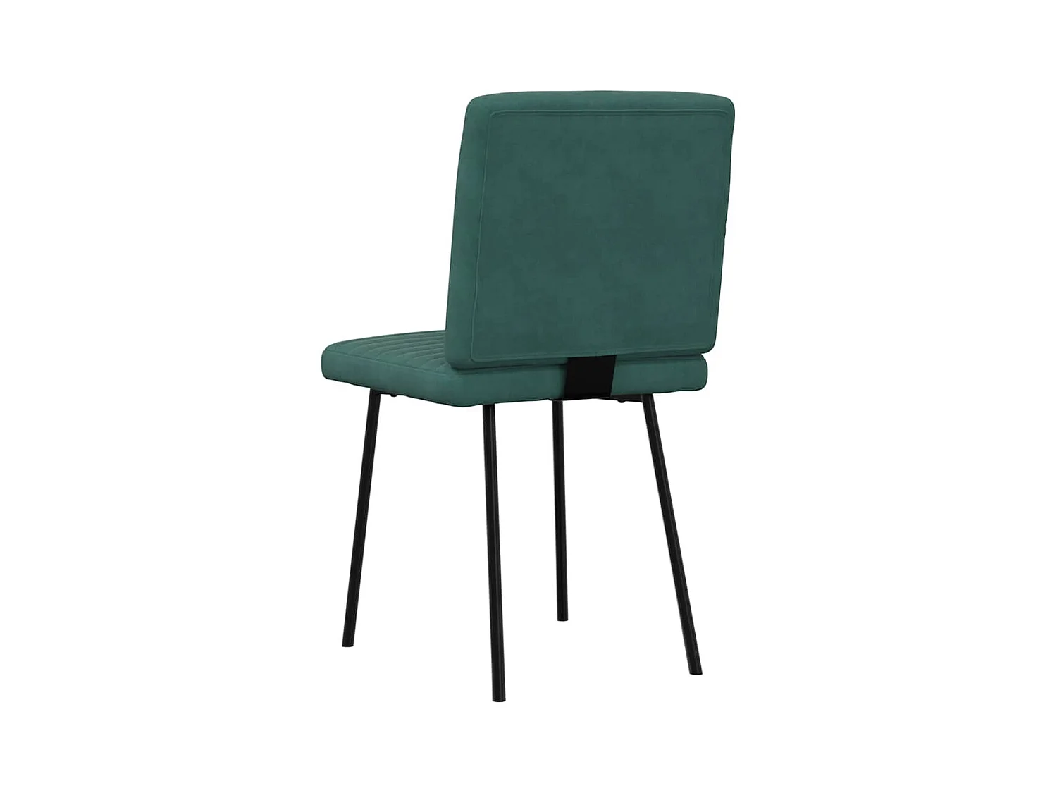 Chaises à manger lot de 2 Vert foncé Velours