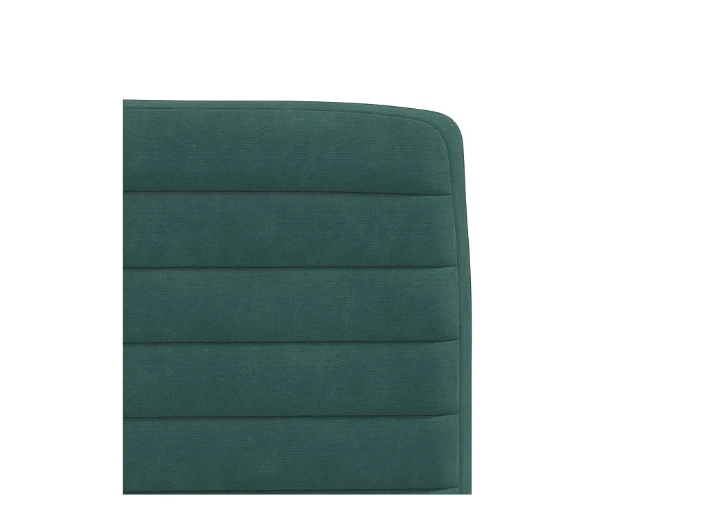 Chaises à manger lot de 2 Vert foncé Velours