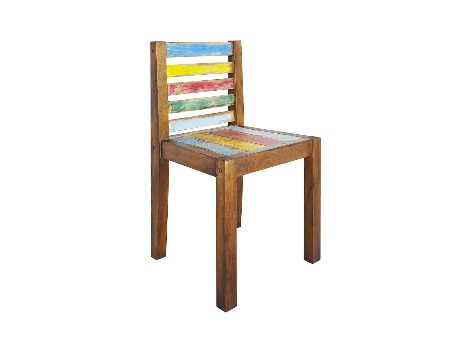 Chaises à manger lot de 6 bois de récupération solide