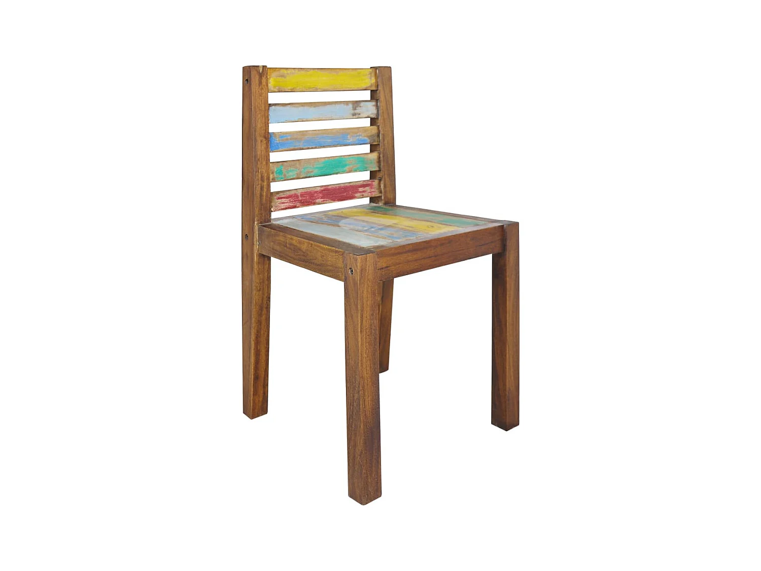 Chaises à manger lot de 6 bois de récupération solide
