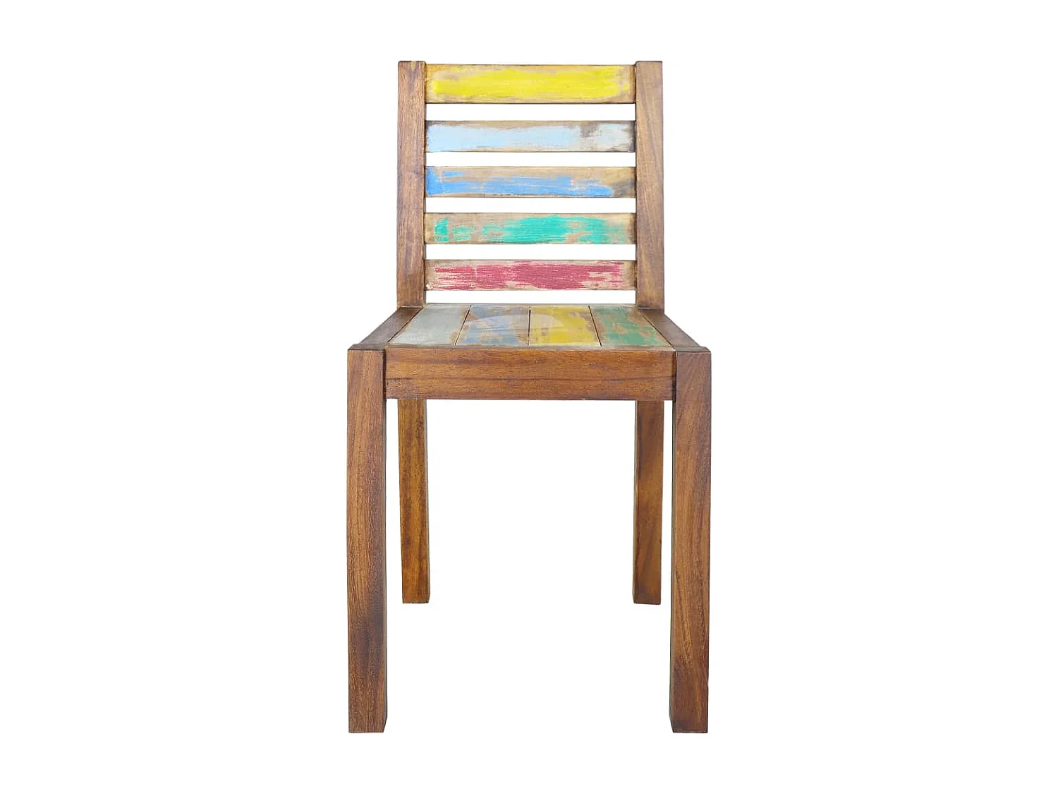 Chaises à manger lot de 6 bois de récupération solide