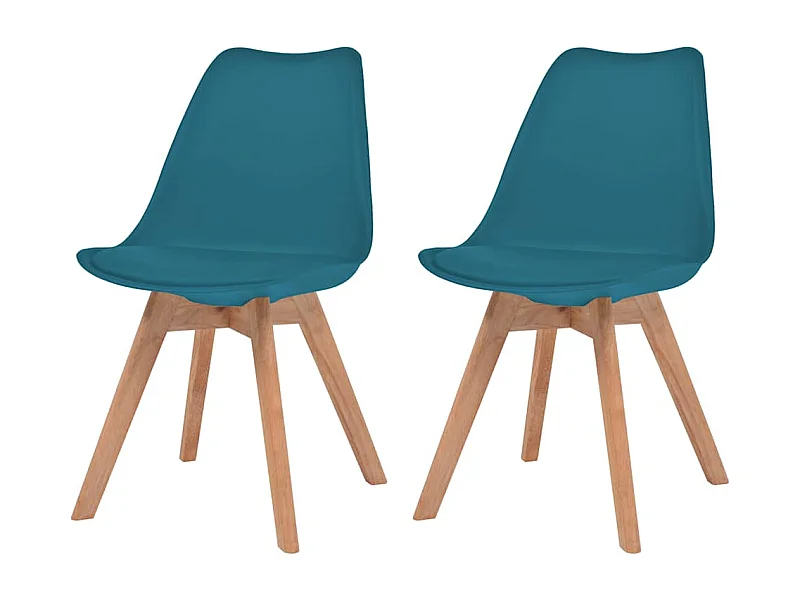 Eetkamerstoelen 2 st kunststof turquoise