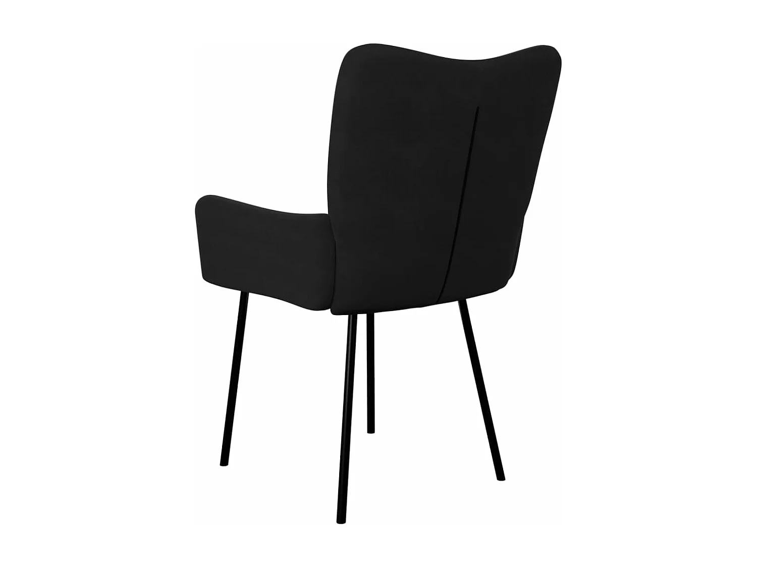 Chaises à manger lot de 2 Noir Velours