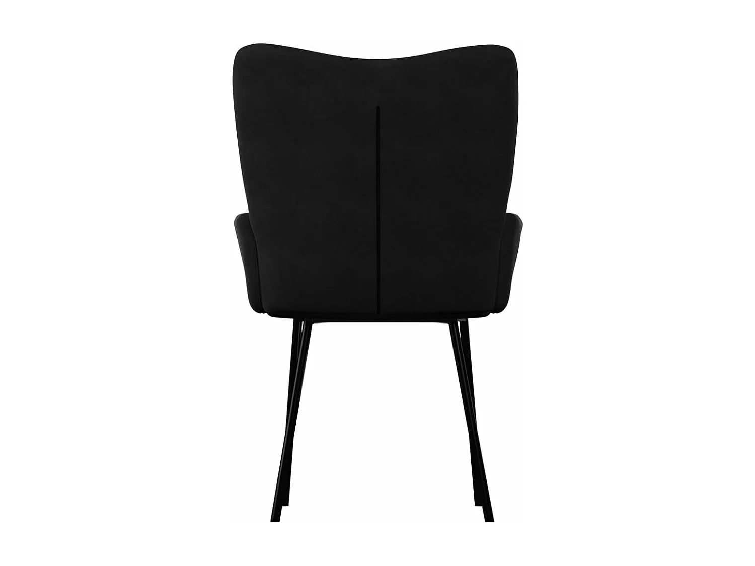 Chaises à manger lot de 2 Noir Velours