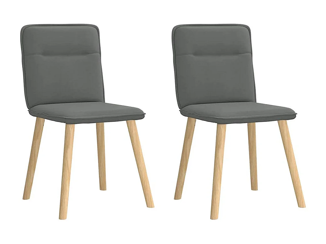 Chaises à manger lot de 2 gris foncé tissu