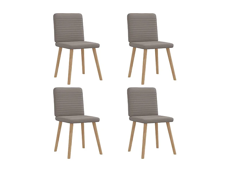 Chaises à manger lot de 4 taupe tissu
