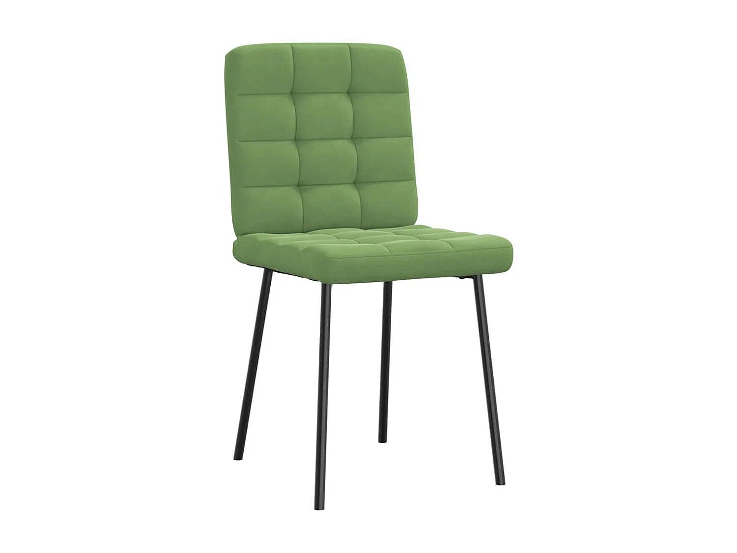 Chaises à manger lot de 2 Vert clair Velours