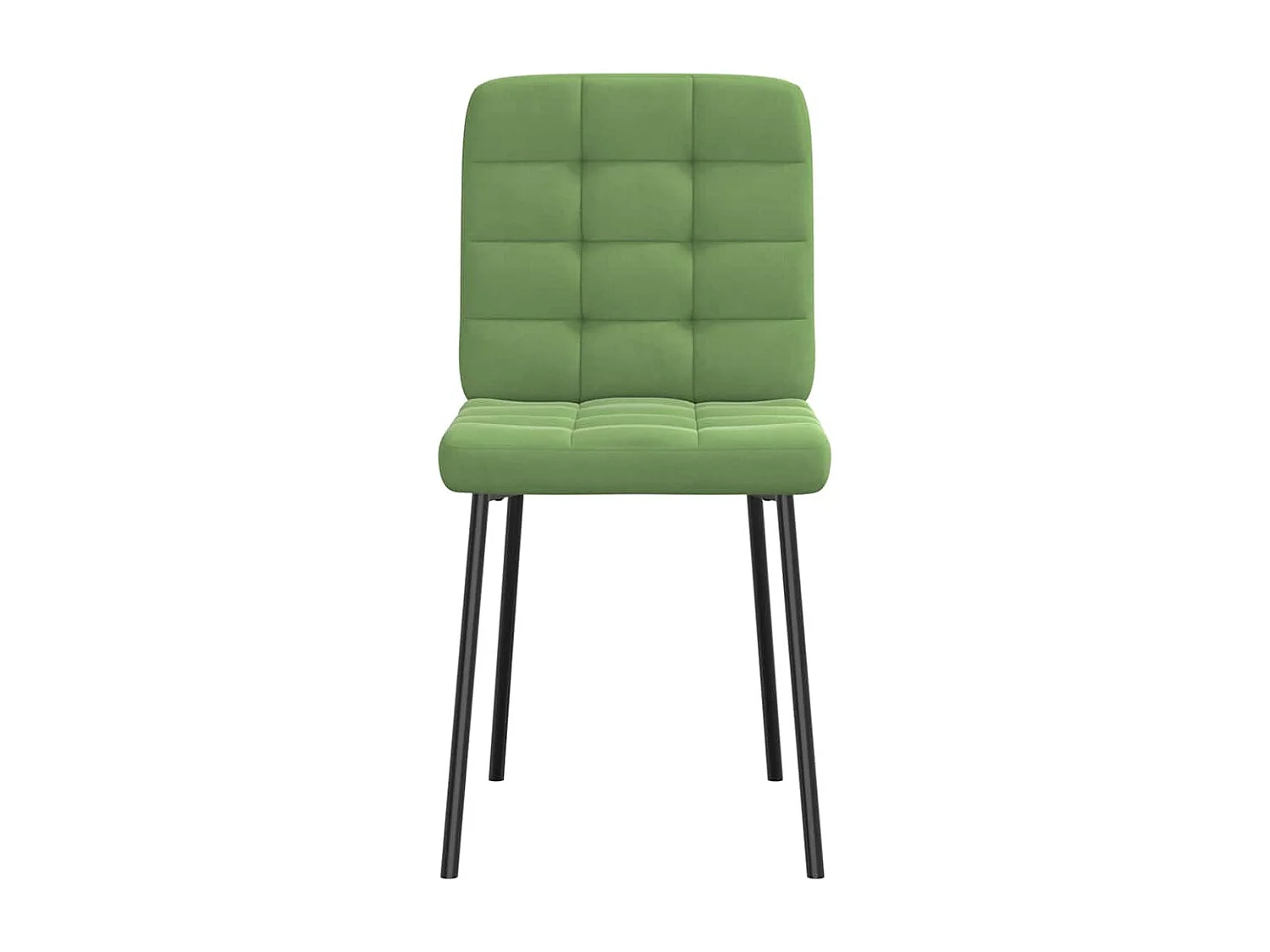 Chaises à manger lot de 2 Vert clair Velours