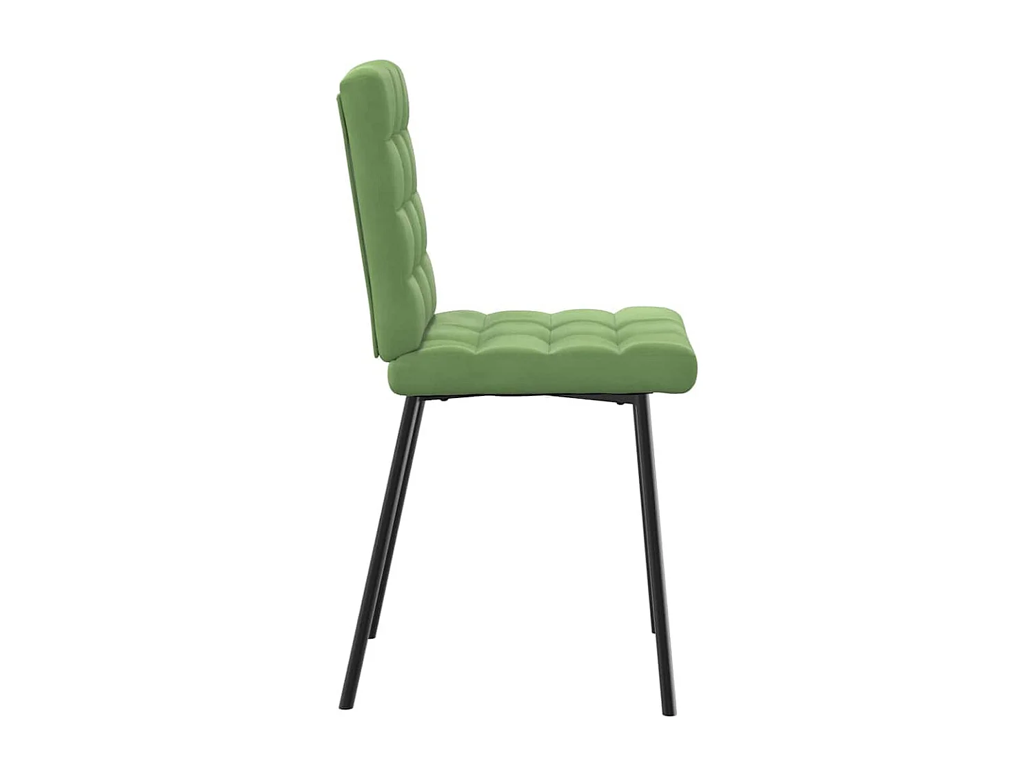 Chaises à manger lot de 2 Vert clair Velours