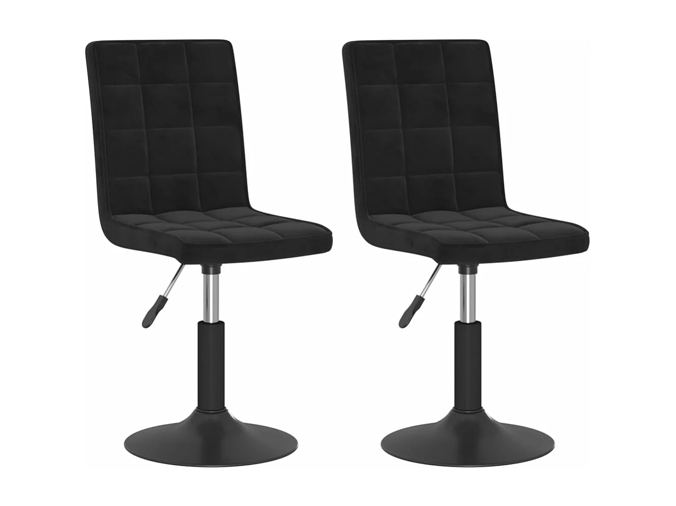 Sillas de comedor giratorias 2 unidades terciopelo negro