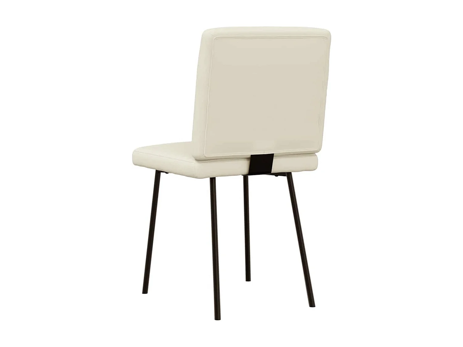 Cadeiras de jantar 2 peças couro artificial cor creme