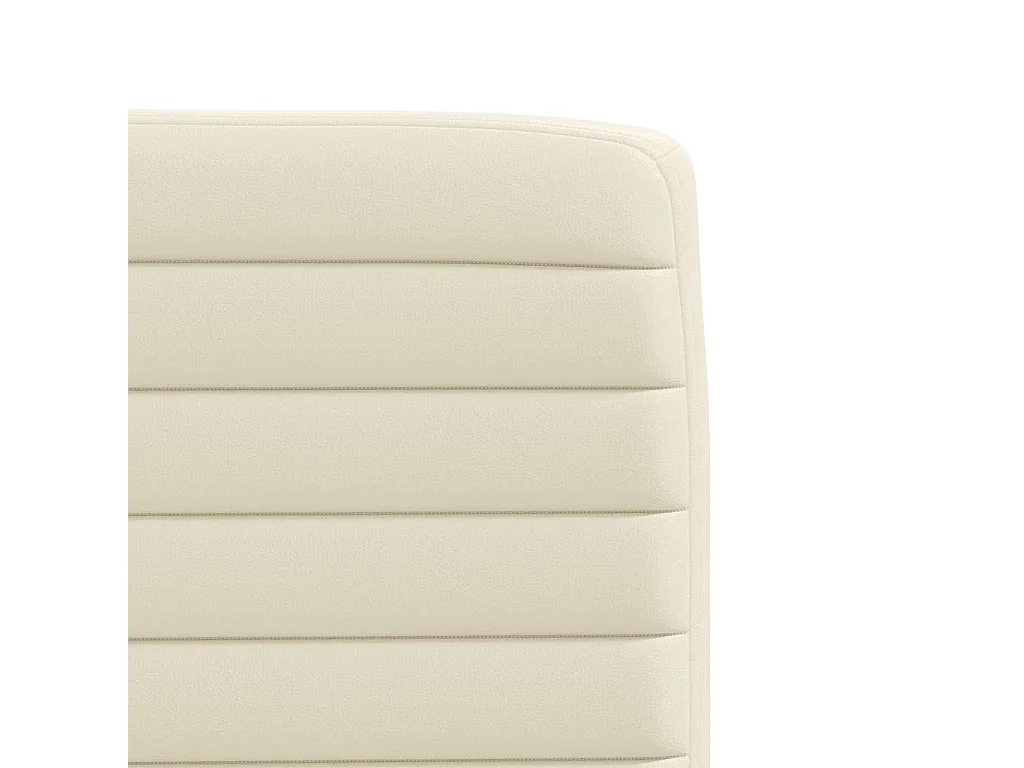 Cadeiras de jantar 2 peças couro artificial cor creme