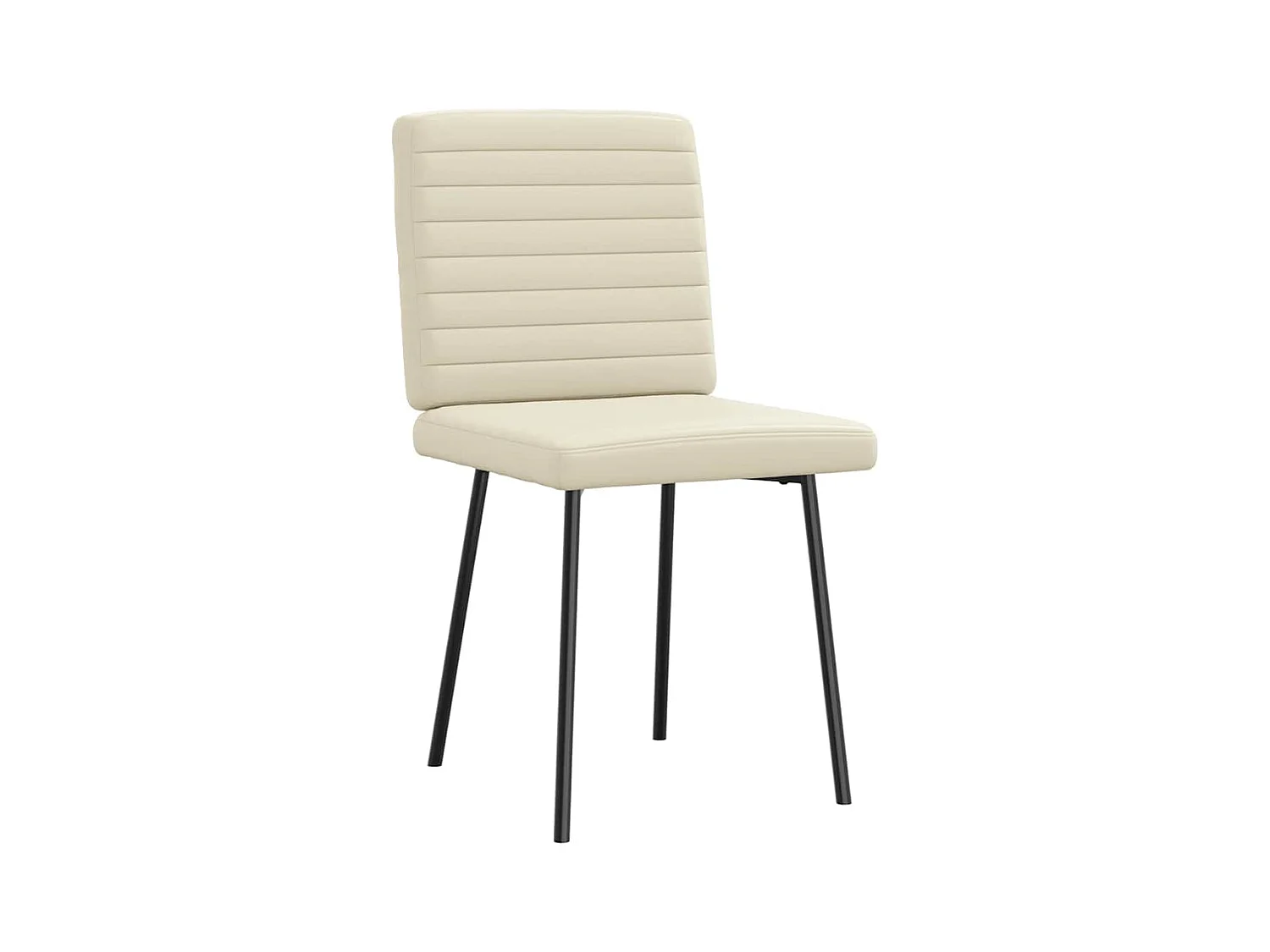 Sillas de comedor 2 unidades cuero sintético crema