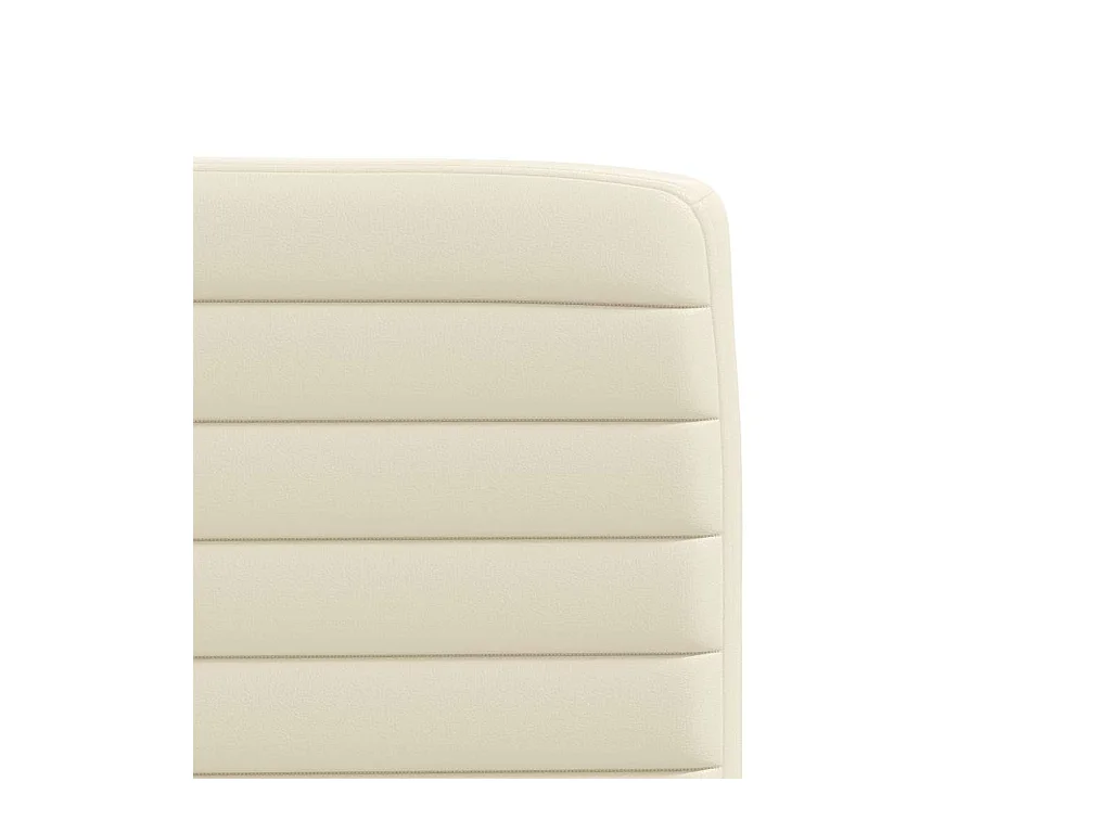 Sillas de comedor 2 unidades cuero sintético crema