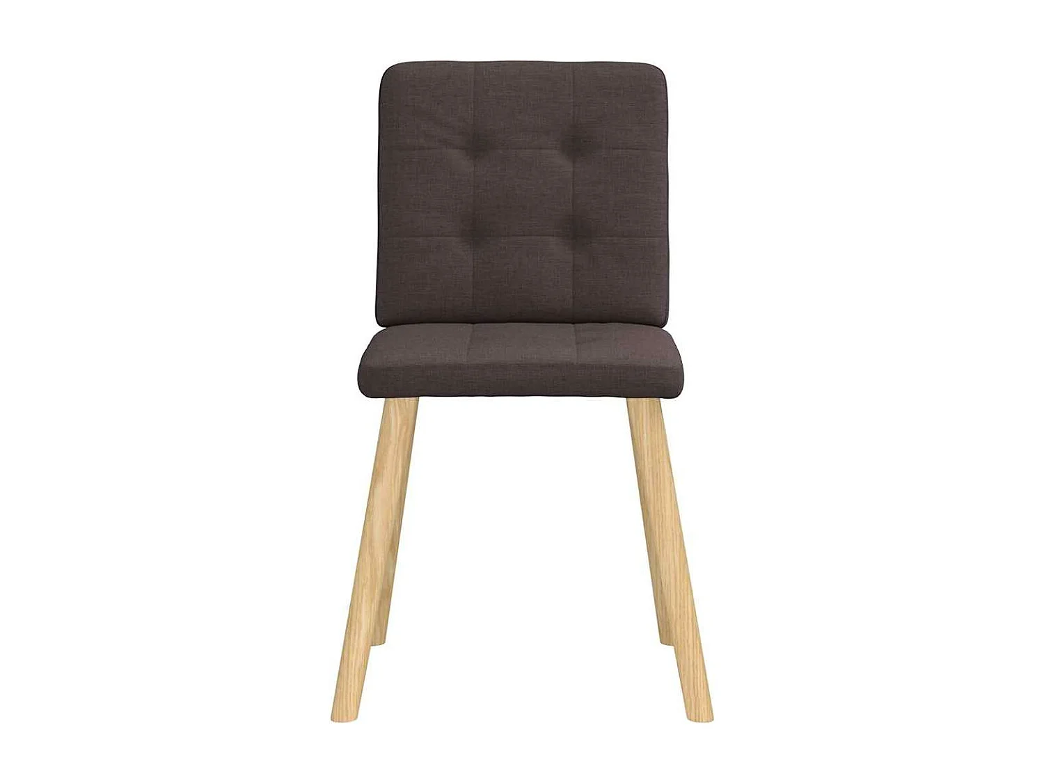 Eetkamerstoelen 2 st stof donkerbruin