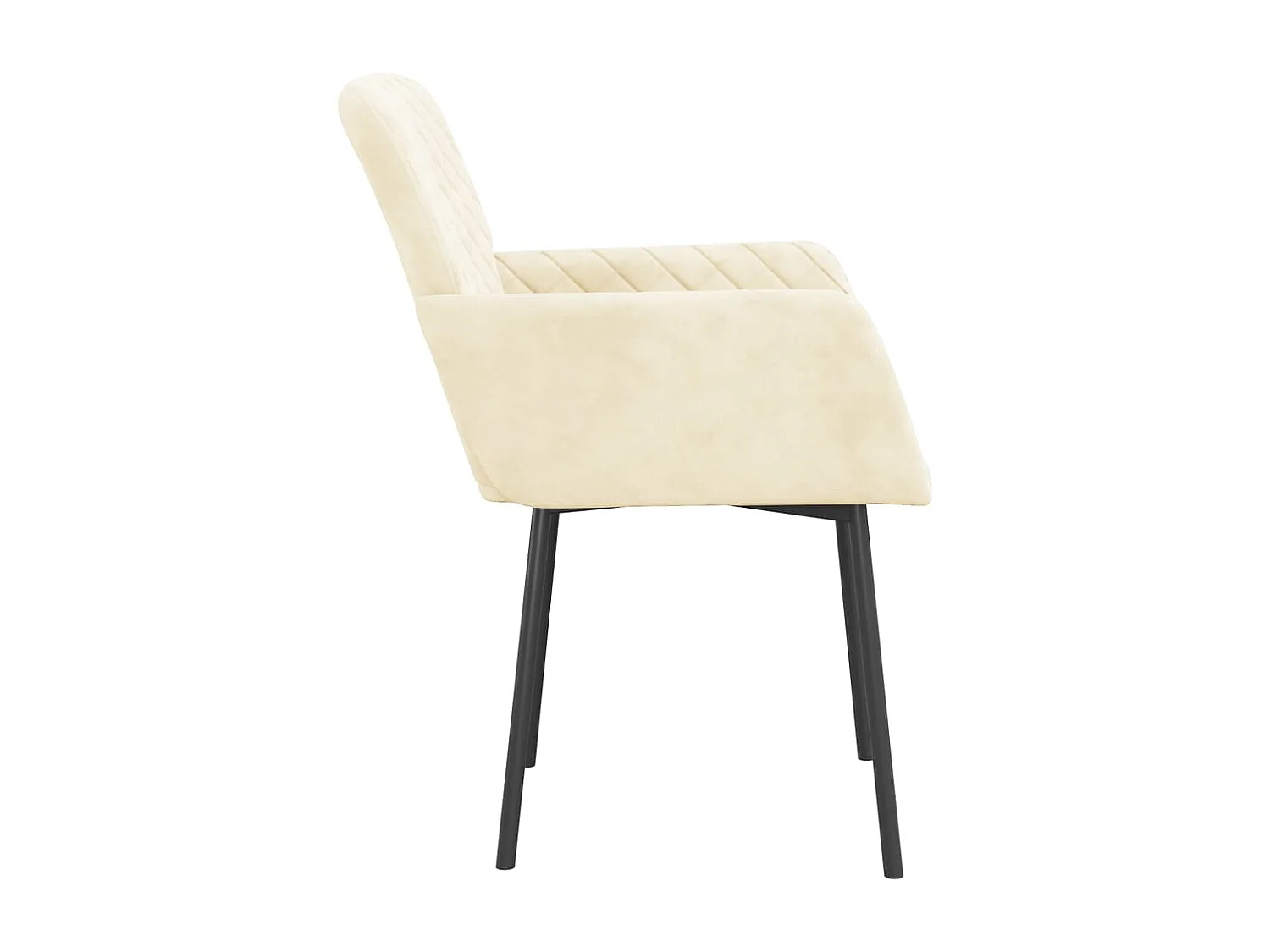 Sillas de comedor 2 unidades terciopelo crema