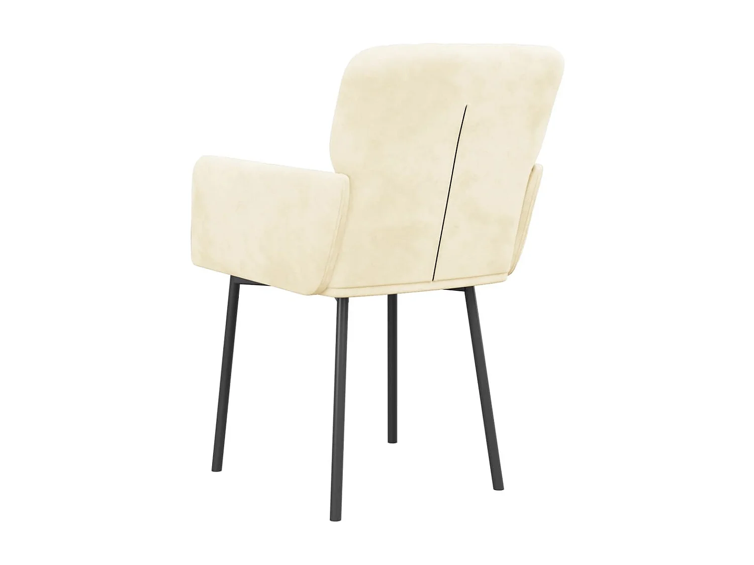 Sillas de comedor 2 unidades terciopelo crema