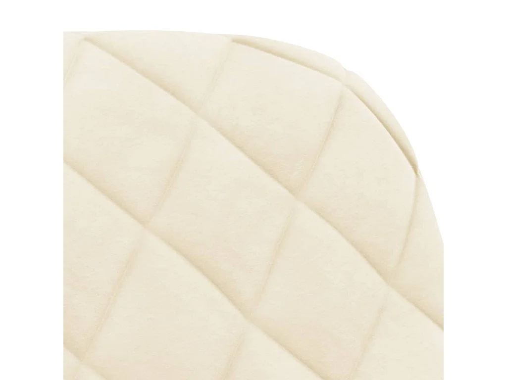 Sillas de comedor 2 unidades terciopelo crema