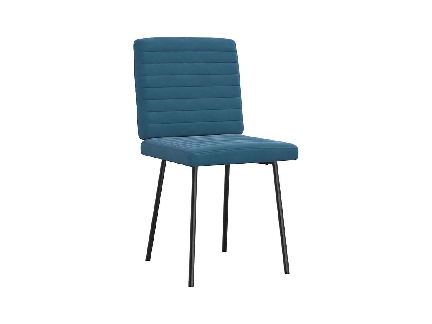 Chaises à manger lot de 2 Bleu Velours