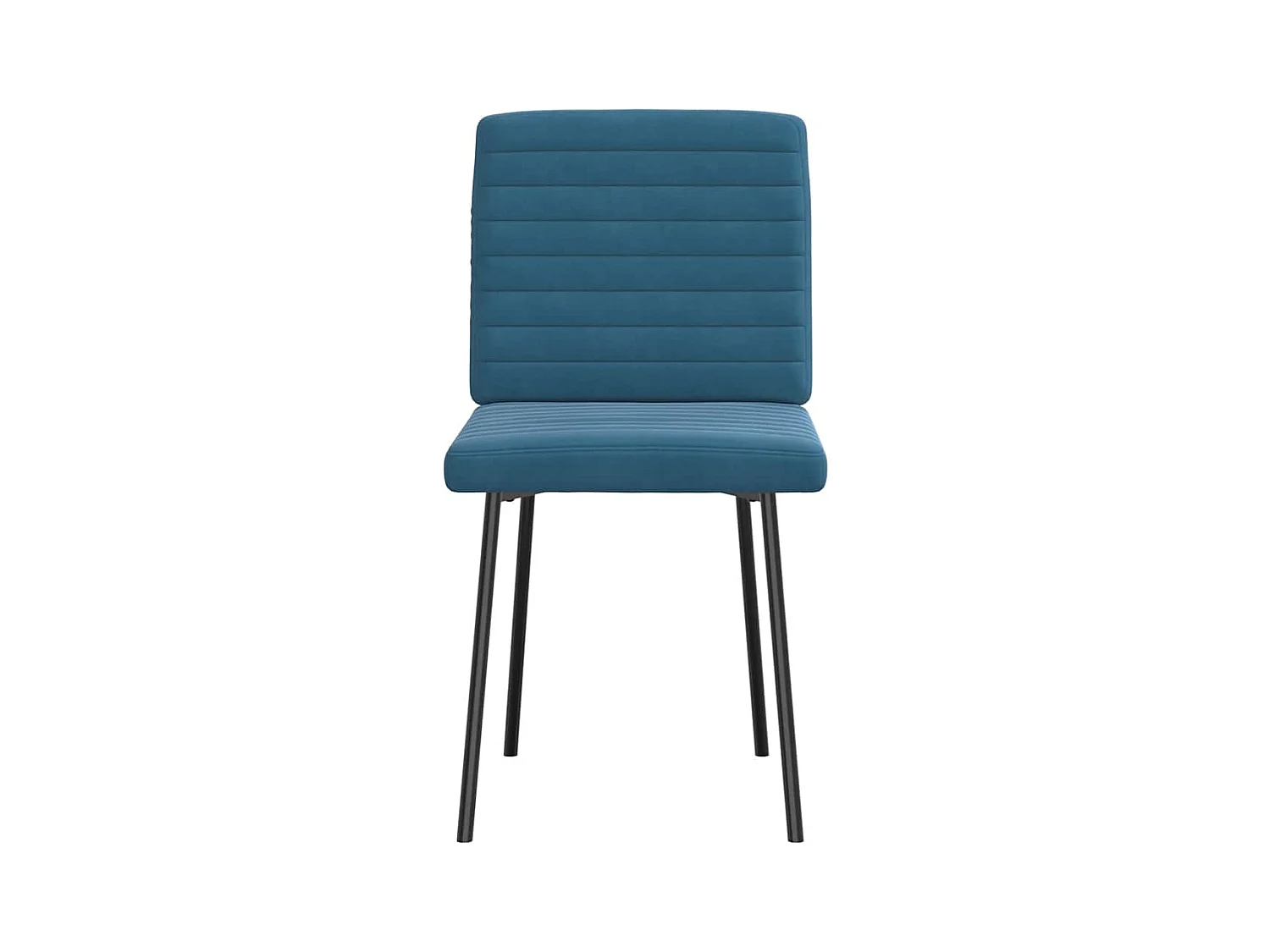 Chaises à manger lot de 2 Bleu Velours