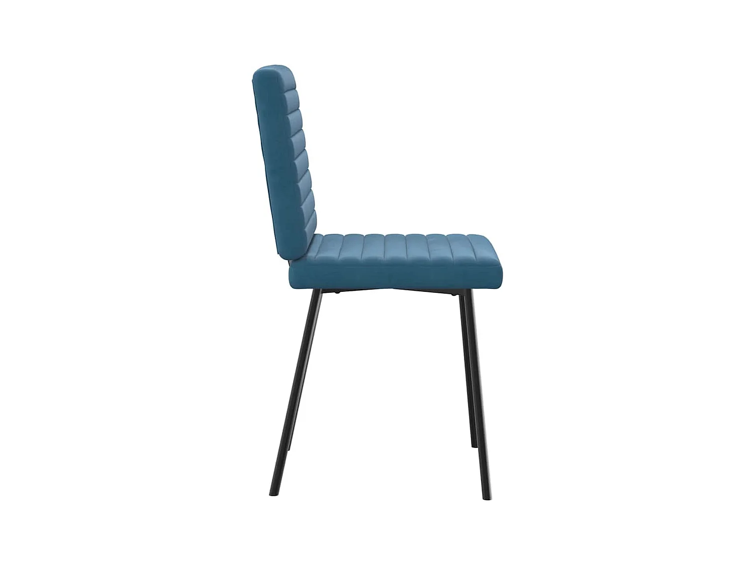 Chaises à manger lot de 2 Bleu Velours