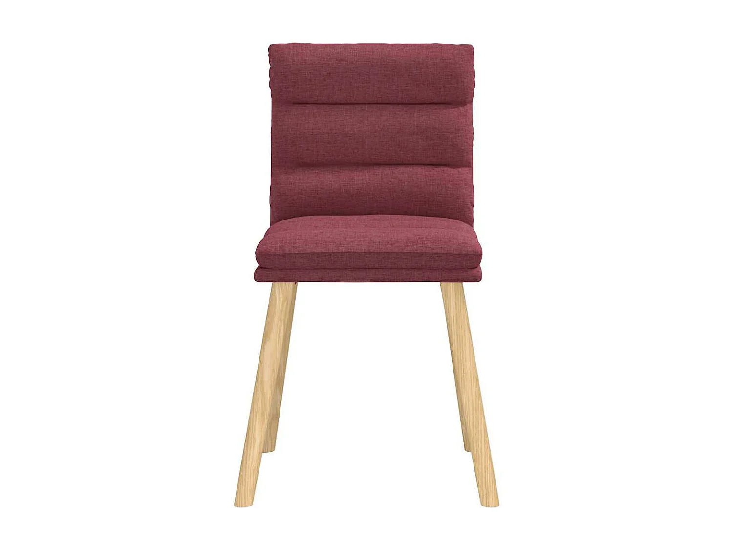 Chaises à manger lot de 2 rouge bordeaux tissu