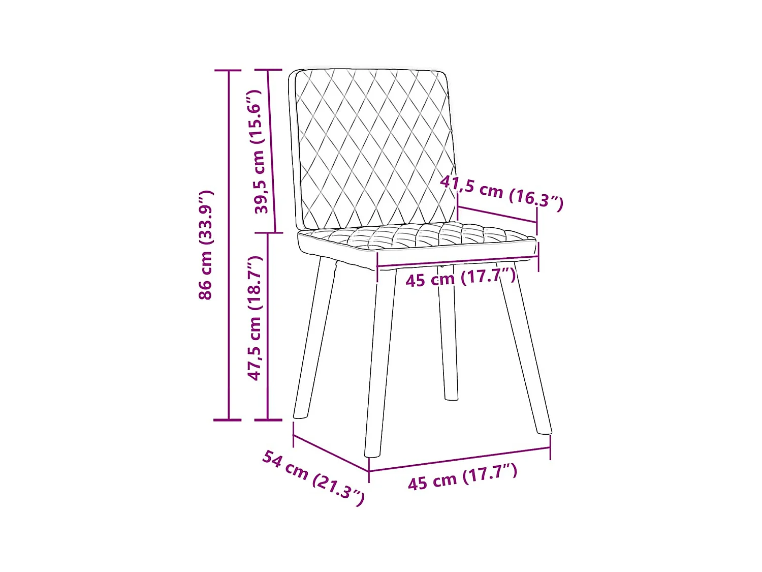 Eetkamerstoelen 2 st stof lichtgrijs