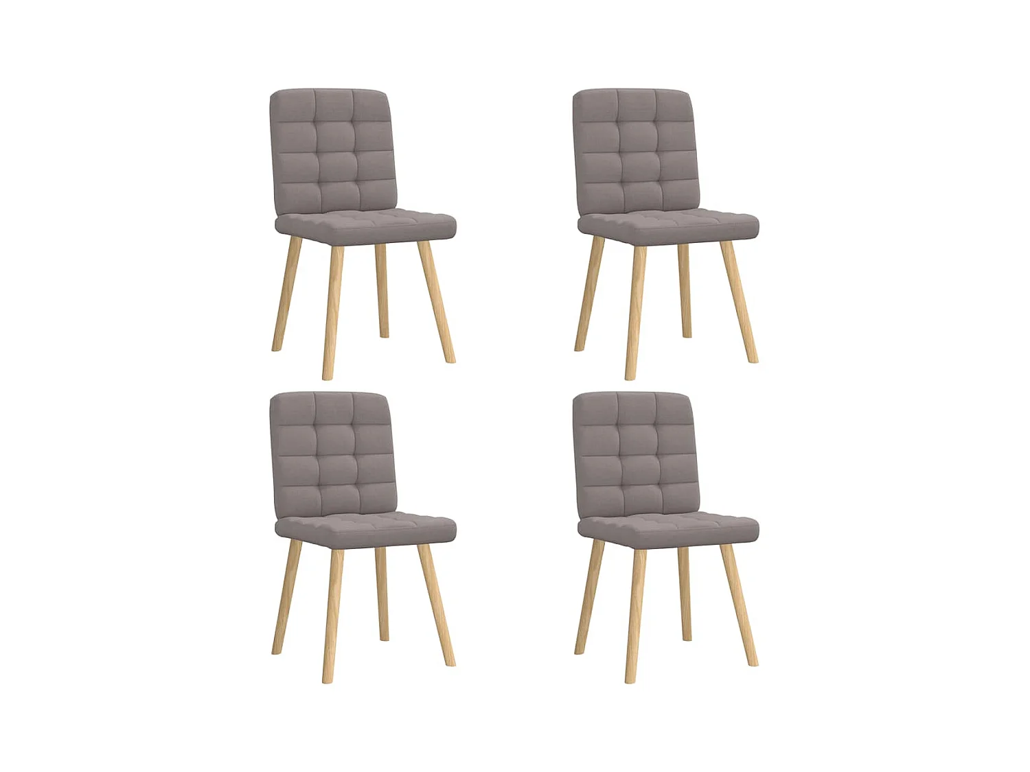 Chaises à manger lot de 4 taupe tissu