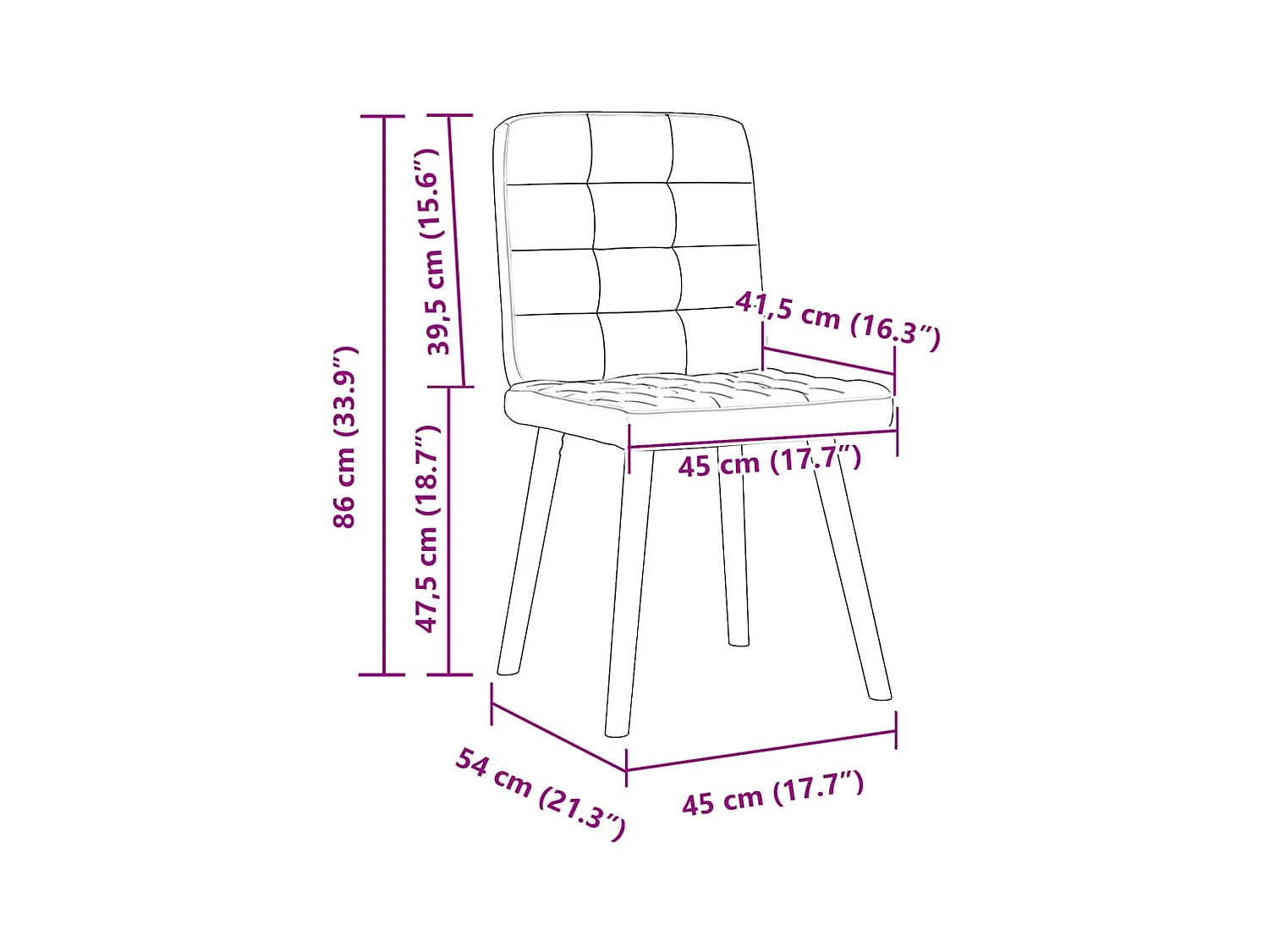 Chaises à manger lot de 4 taupe tissu