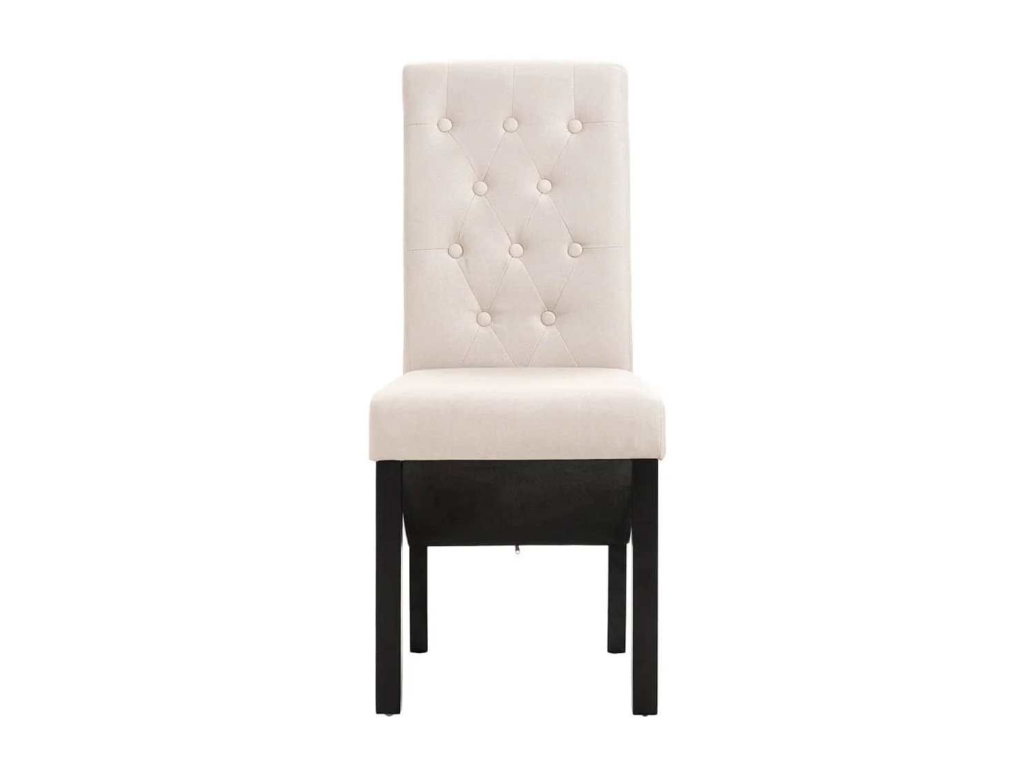 Chaises à manger lot de 2 crème tissu