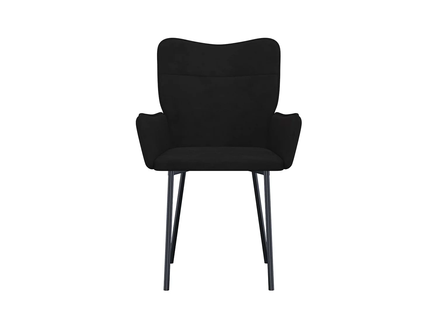 Cadeiras de jantar 2 peças veludo preto