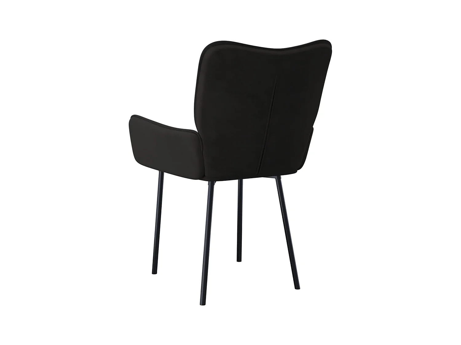 Cadeiras de jantar 2 peças veludo preto