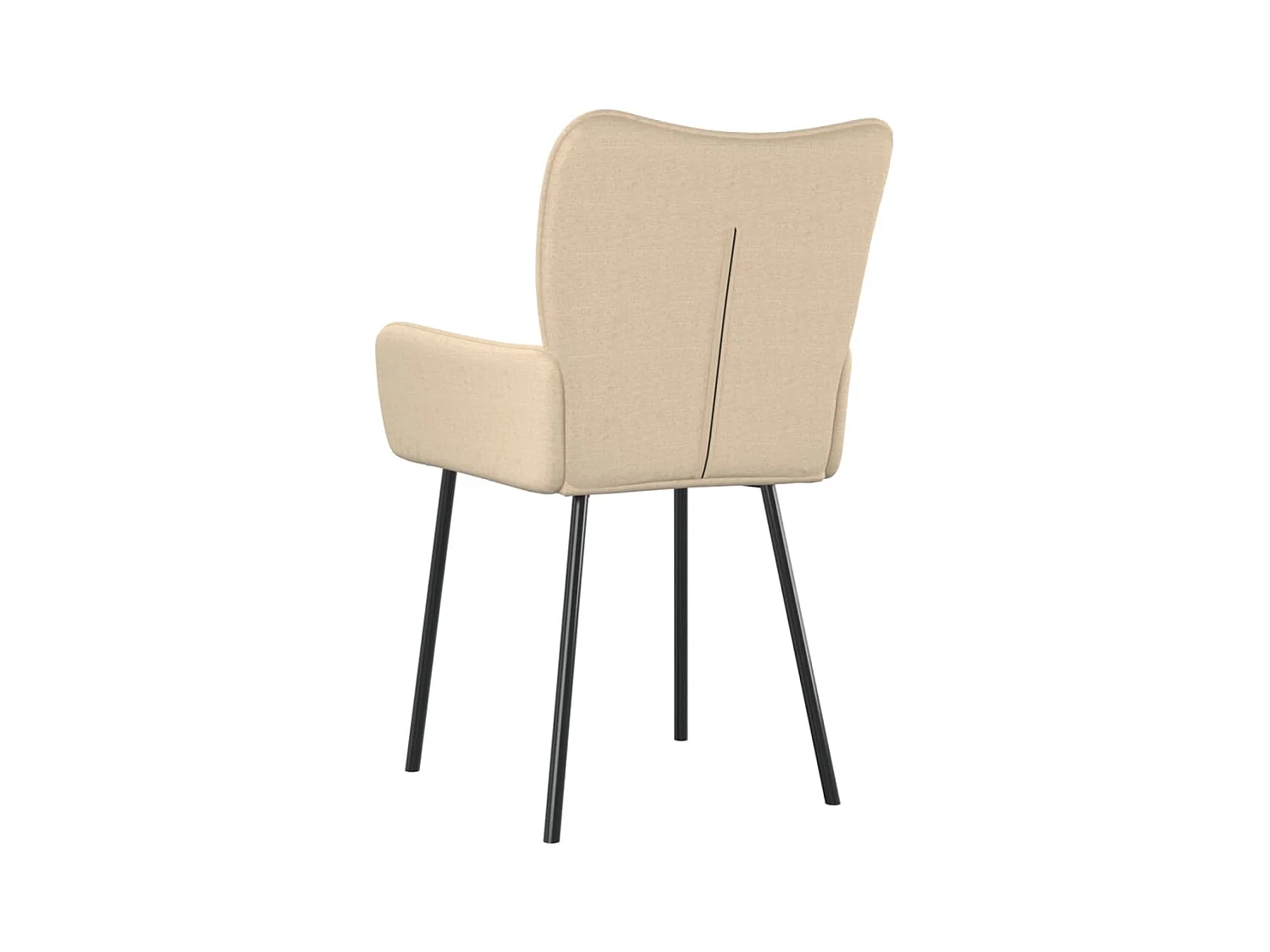 Chaises à manger lot de 2 crème tissu