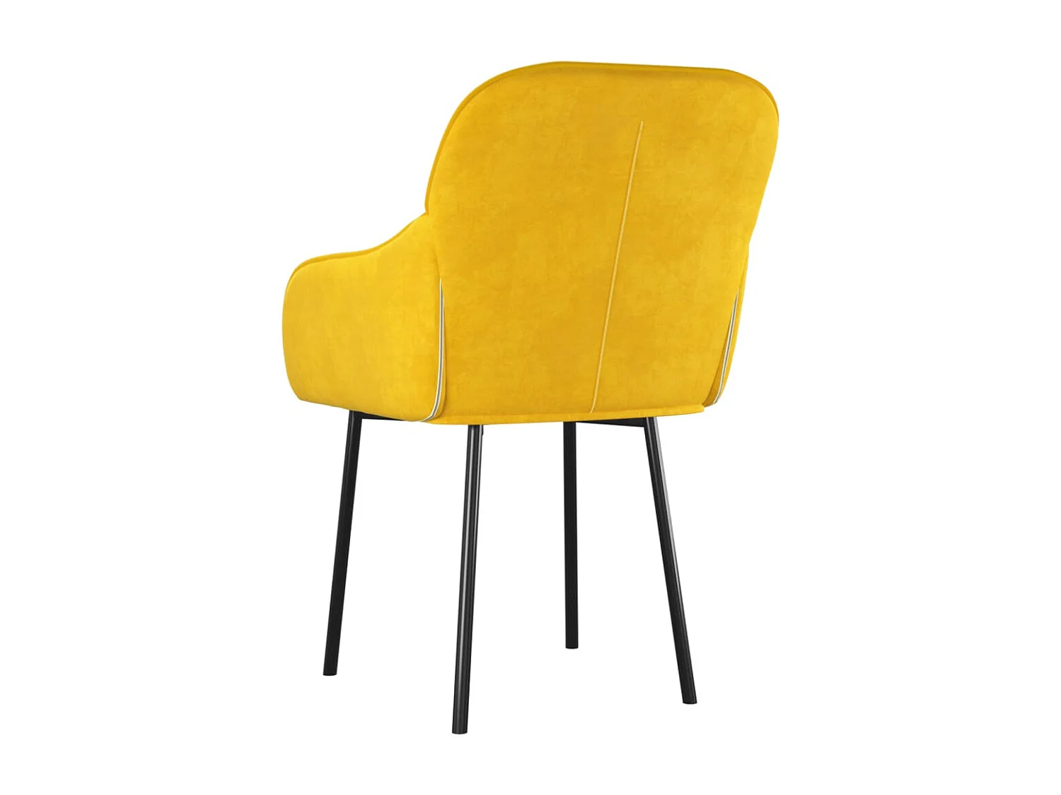 Chaises à manger lot de 2 Jaune Velours