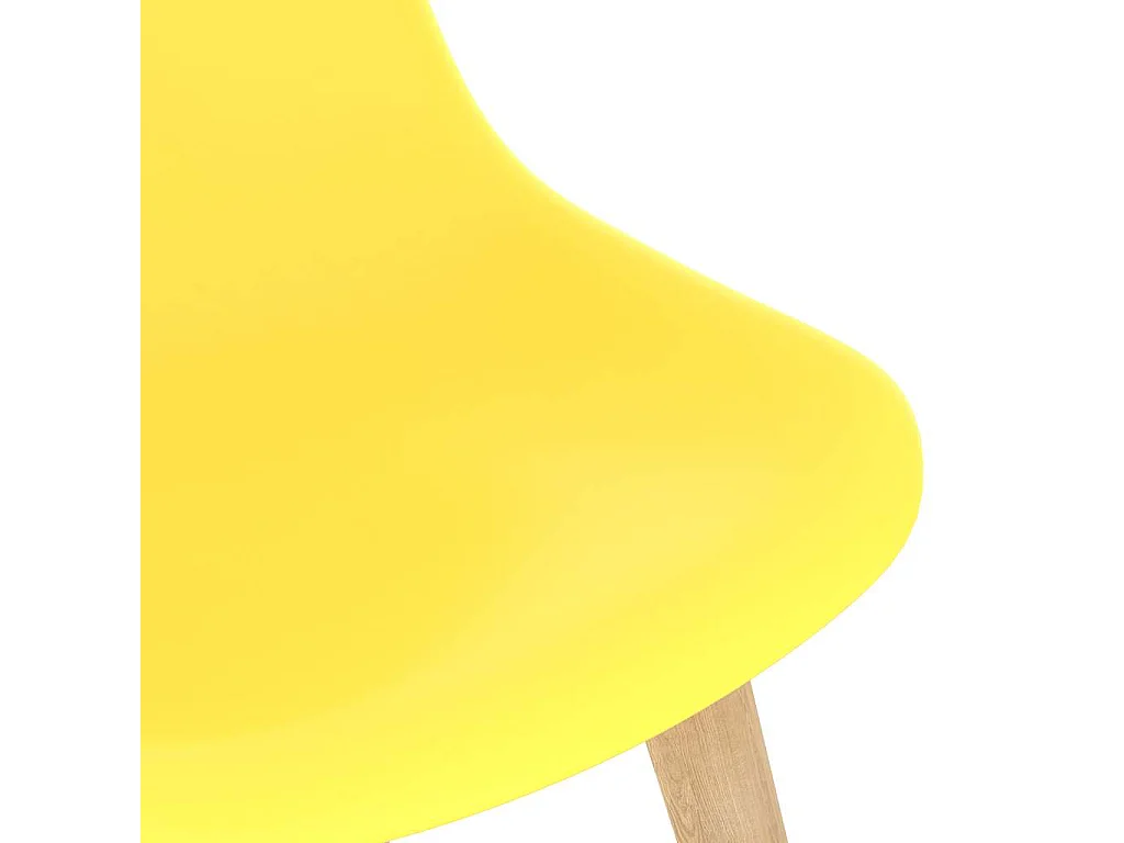 Eetkamerstoelen 4 stukkenkunststof geel