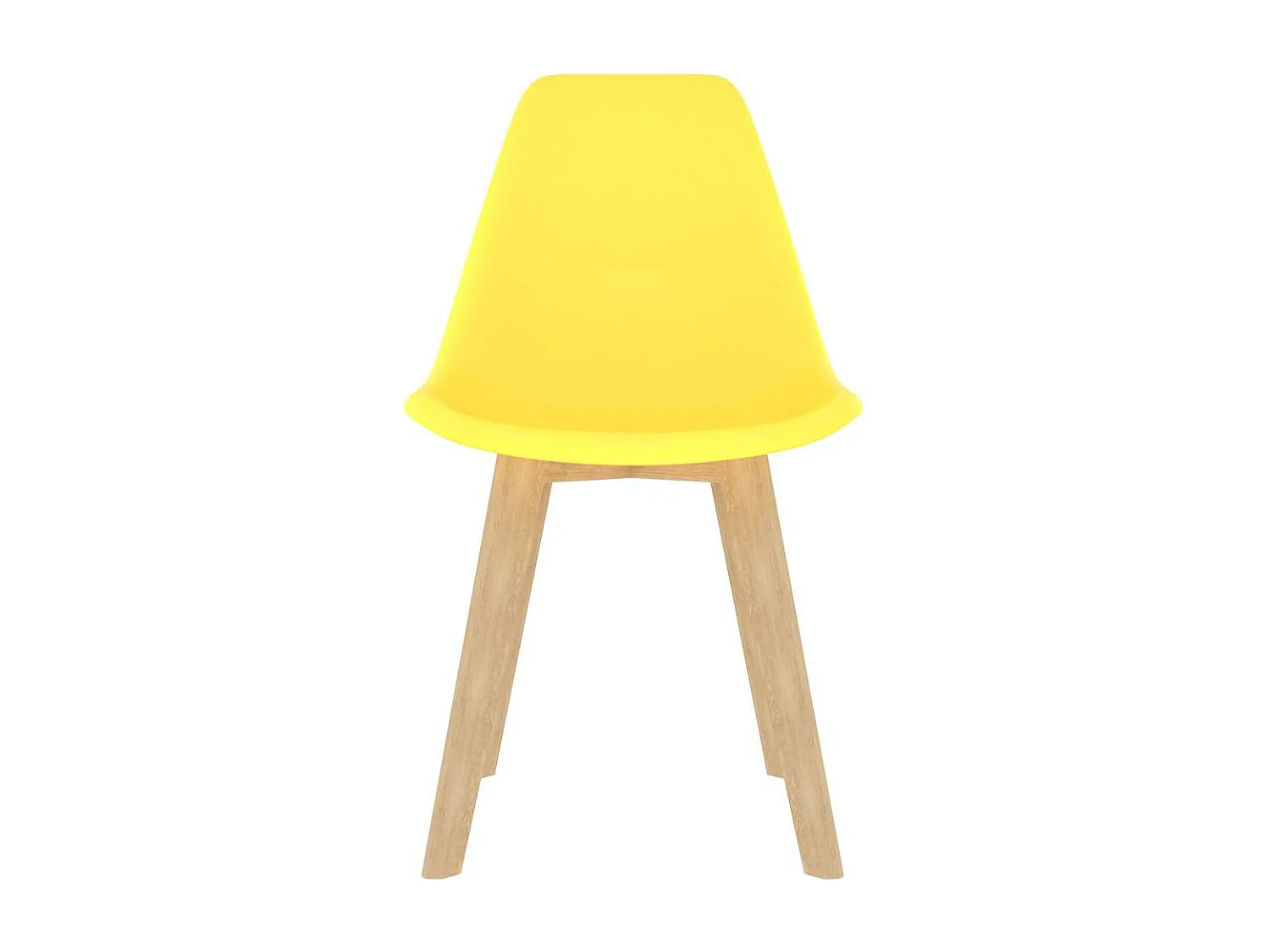 Chaises à manger lot de 4 jaune plastique