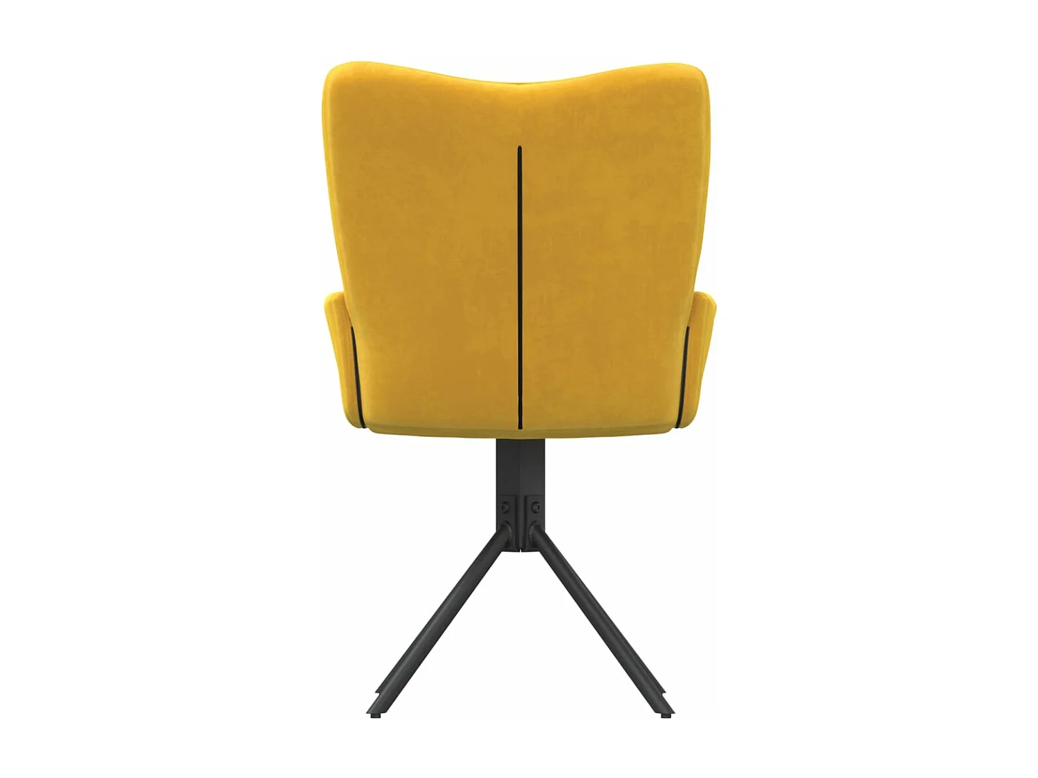 Chaises pivotantes à manger lot de 2 Jaune Velours