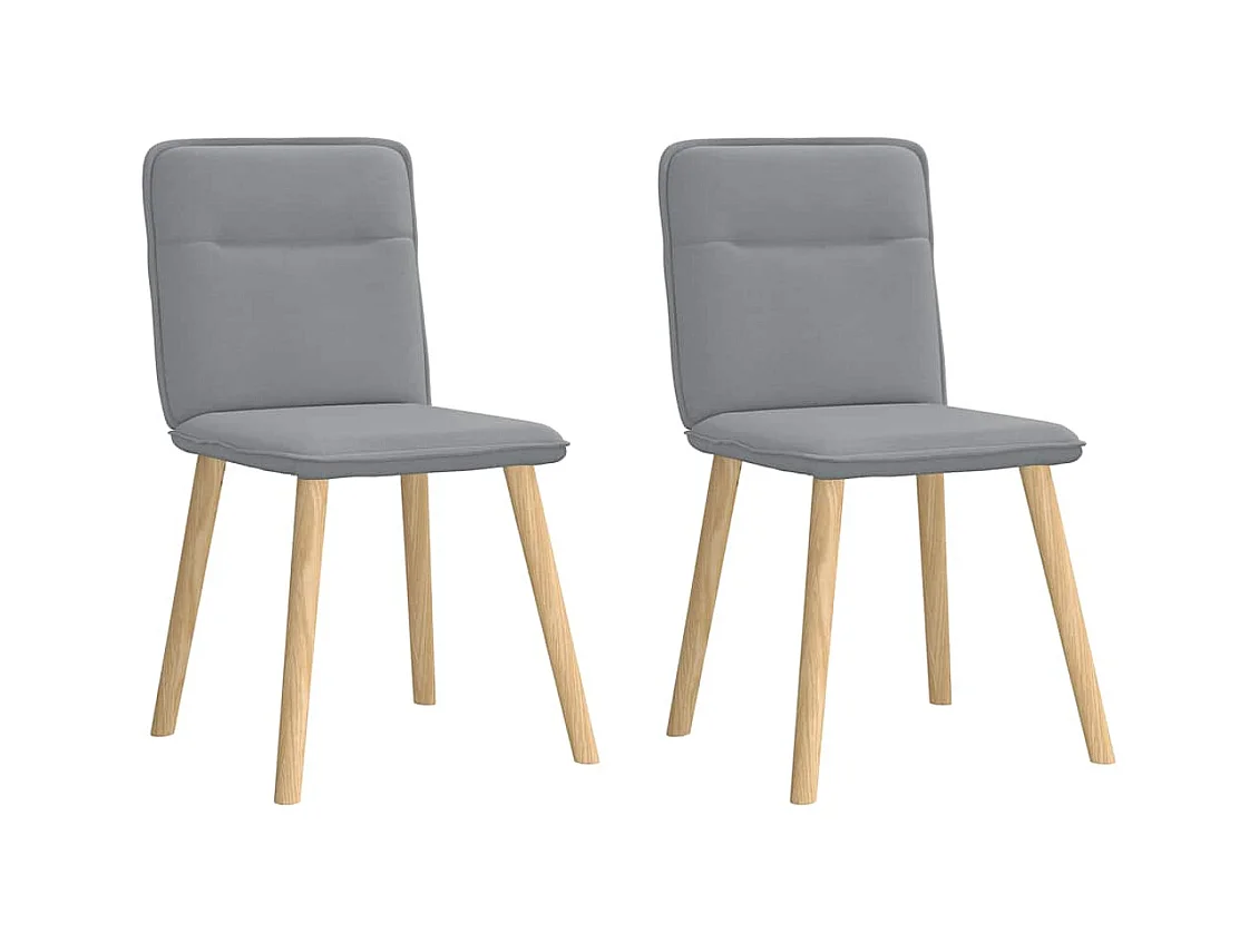 Chaises à manger lot de 2 gris clair tissu