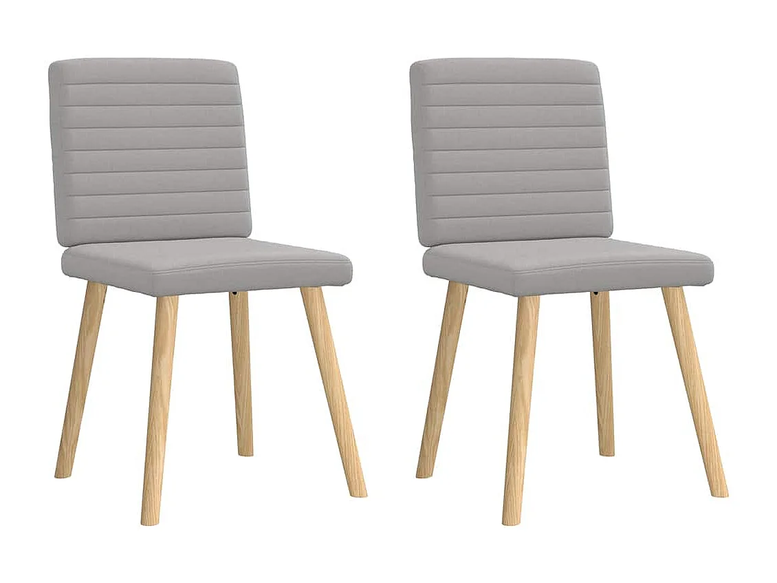 Chaises à manger lot de 2 gris nuage tissu