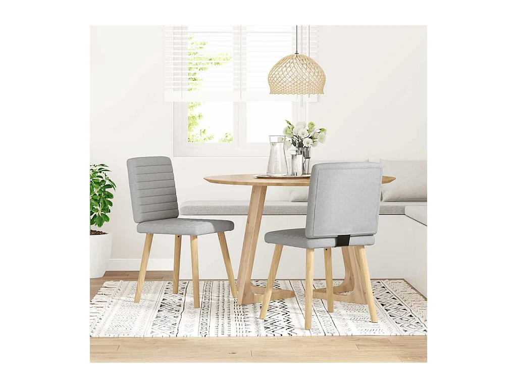 Chaises à manger lot de 2 gris nuage tissu