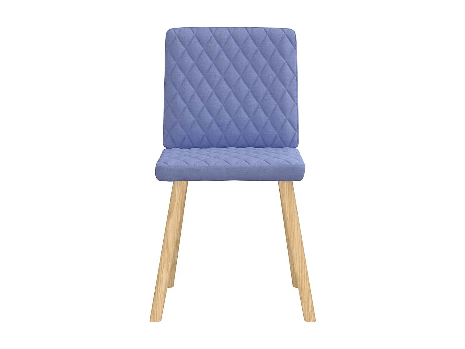 Chaises à manger lot de 2 bleu jean tissu