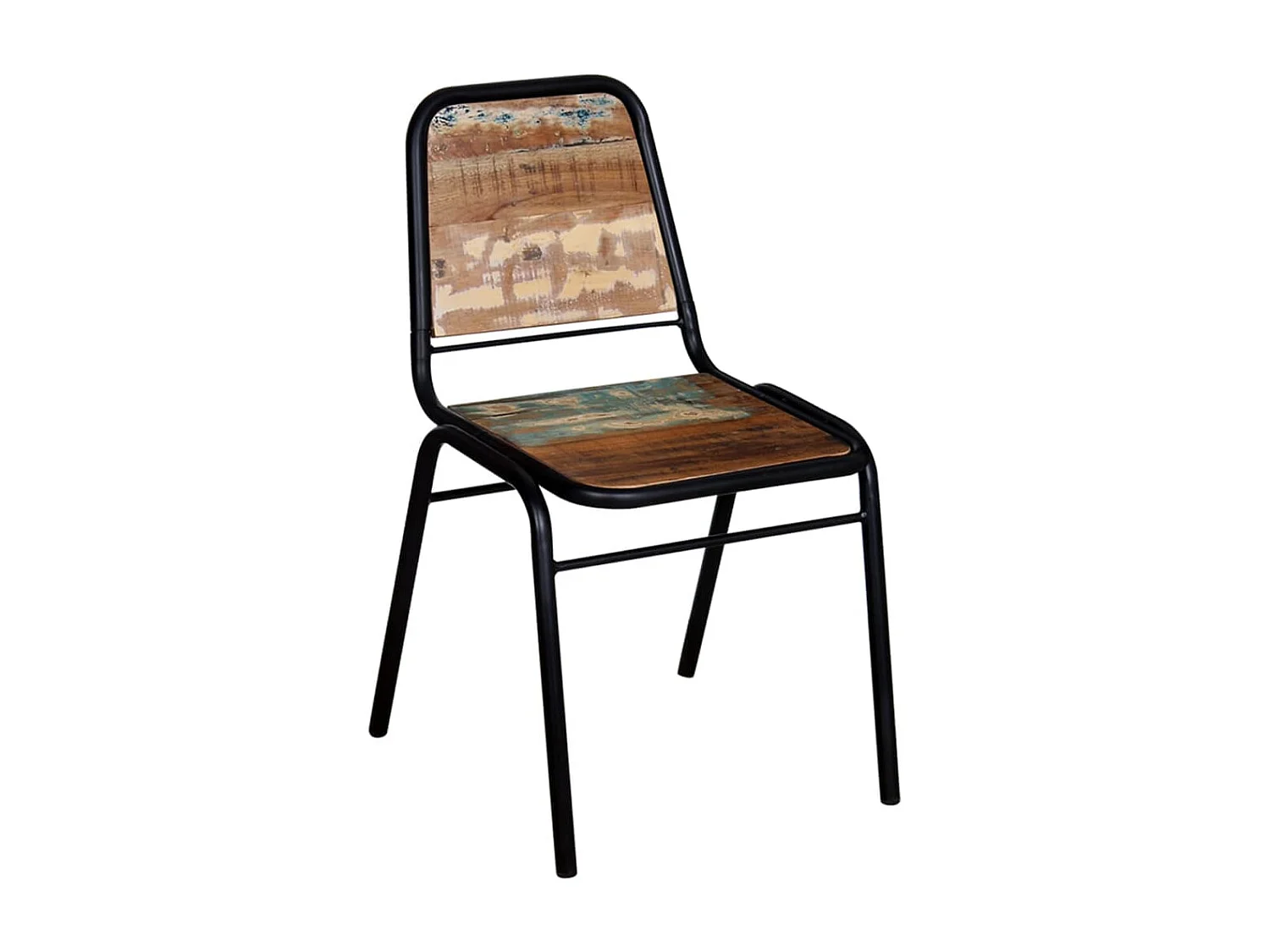 Chaises à manger lot de 6 bois de récupération solide