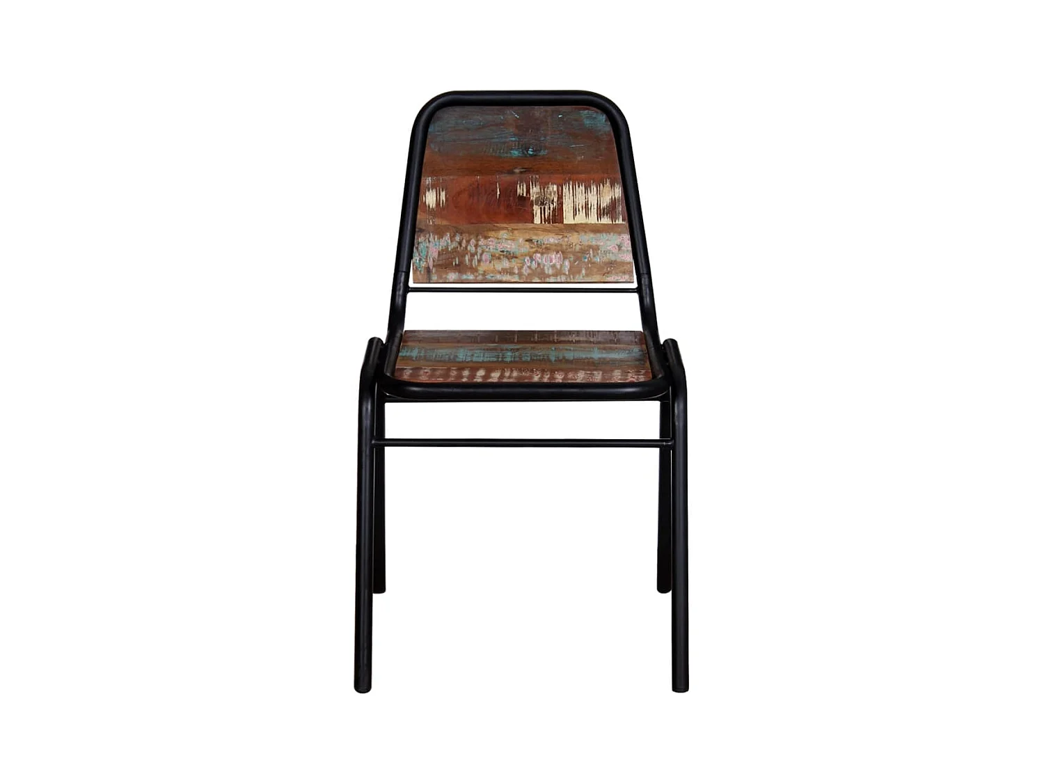 Chaises à manger lot de 6 bois de récupération solide