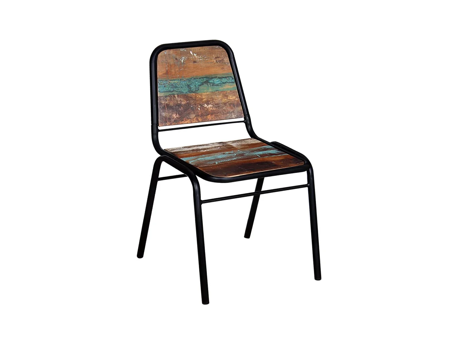 Chaises à manger lot de 6 bois de récupération solide