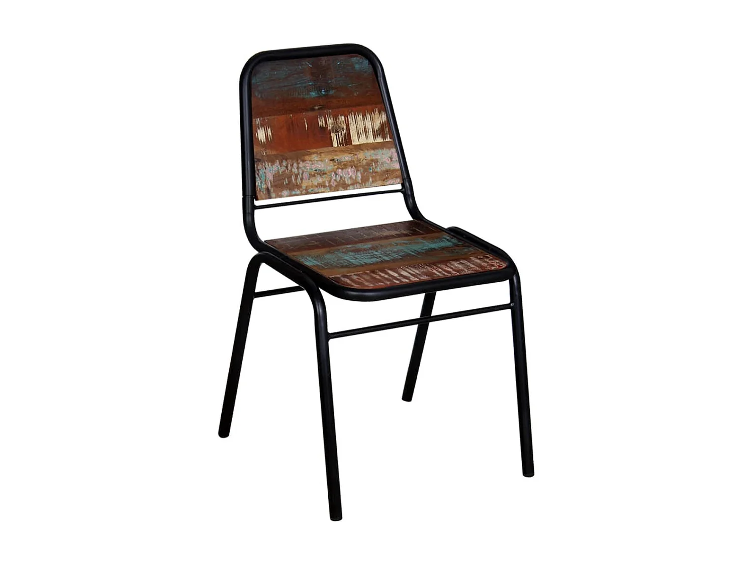 Chaises à manger lot de 6 bois de récupération solide