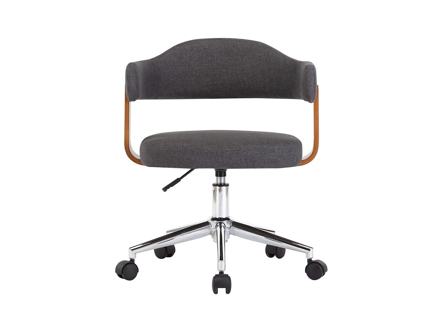 Chaises pivotantes à manger lot de 6 gris bois courbé et tissu