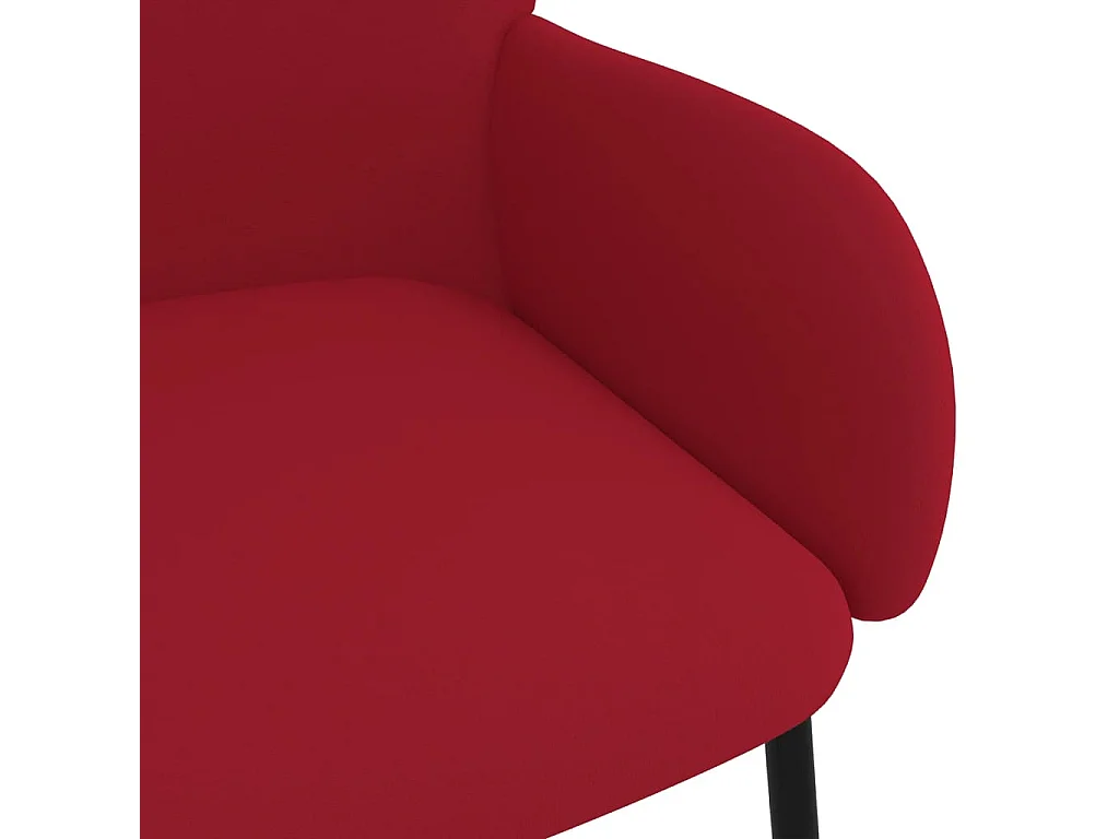 Chaises à manger lot de 2 Rouge bordeaux Velours