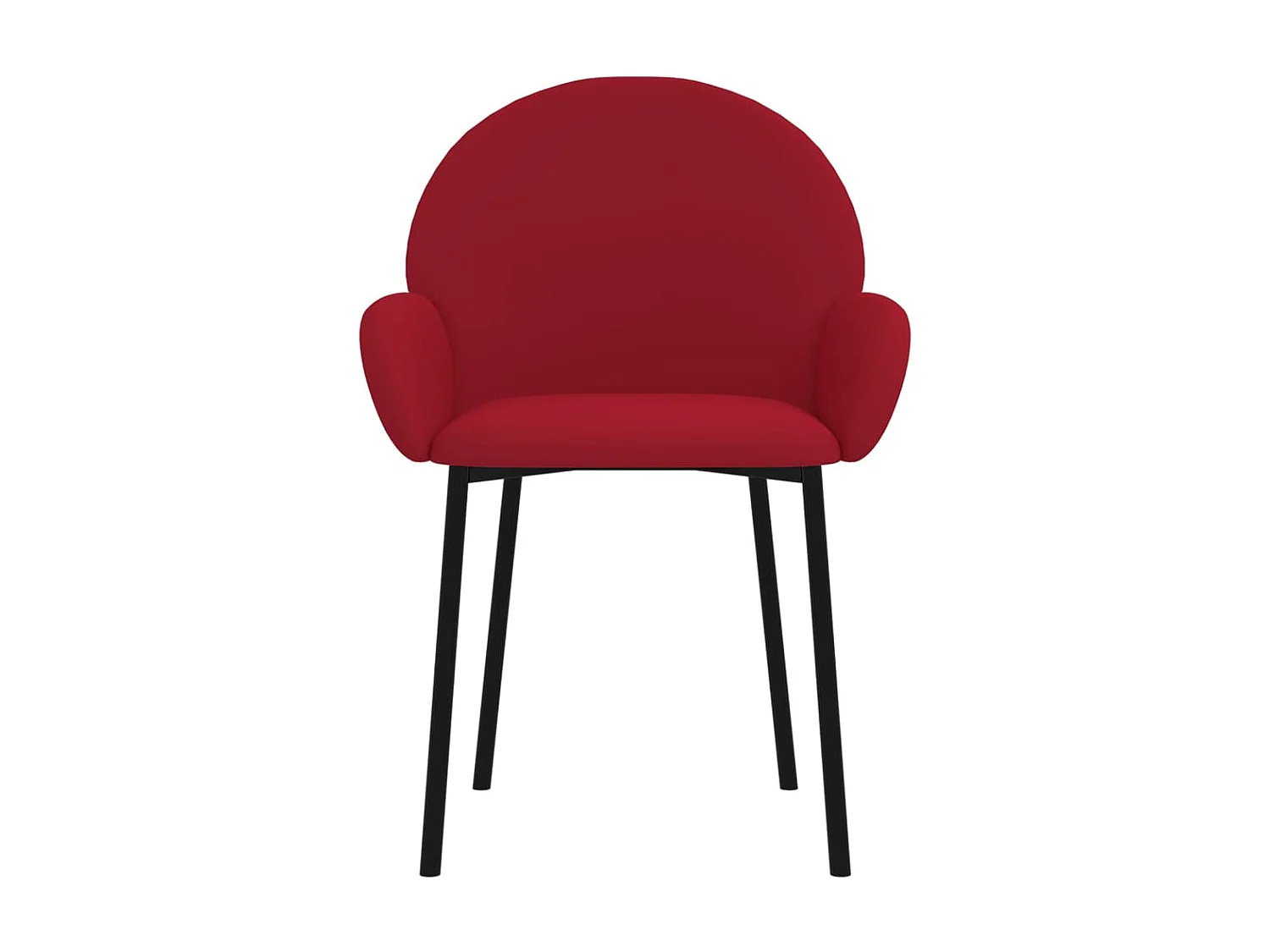 Chaises à manger lot de 2 Rouge bordeaux Velours